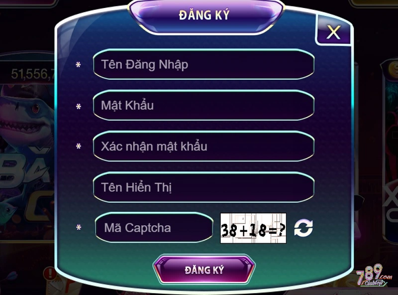 Nhập thông tin chính xác vào biểu mẫu mở tài khoản 789club